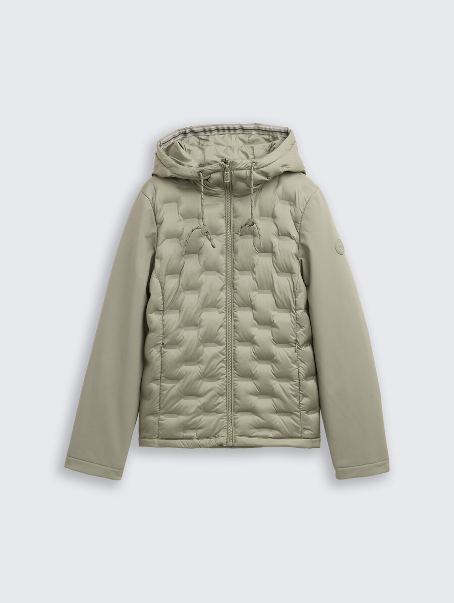 veste matelassée hybride avec capuche