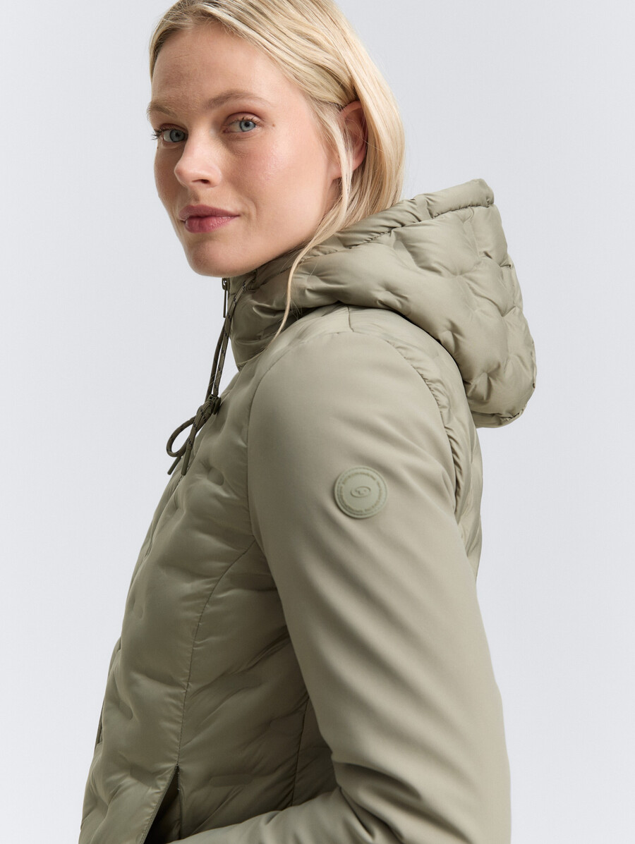 veste matelassée hybride avec capuche
