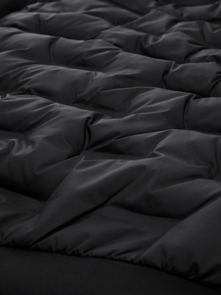 veste matelassée hybride légère à capuche et col montant