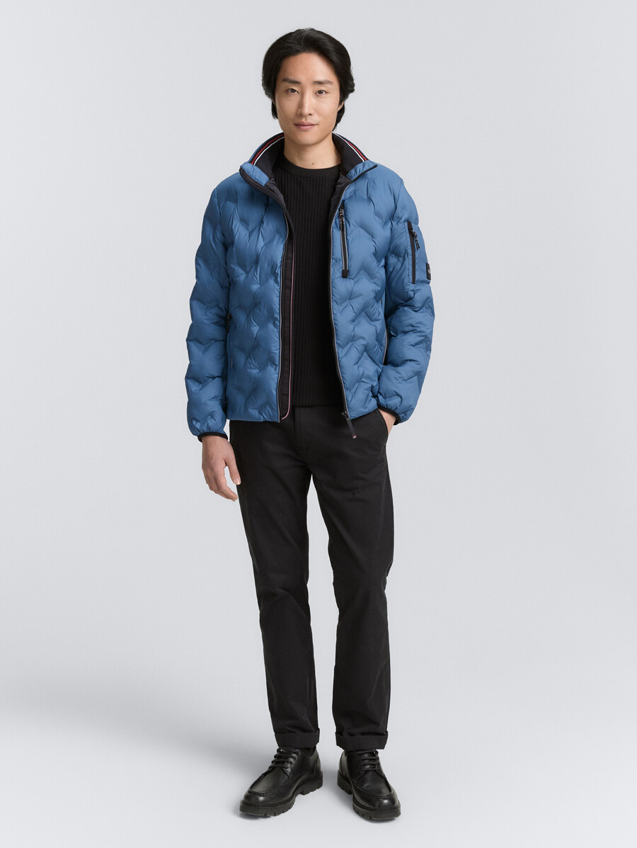 veste matelassée hybride légère avec capuche escamotable