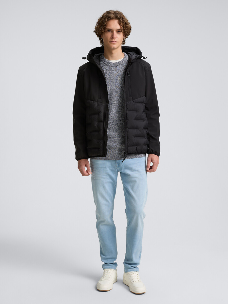 veste matelassée hybride avec capuche