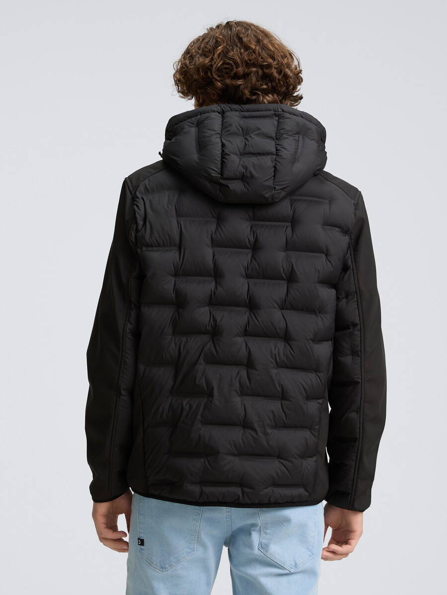 veste matelassée hybride avec capuche