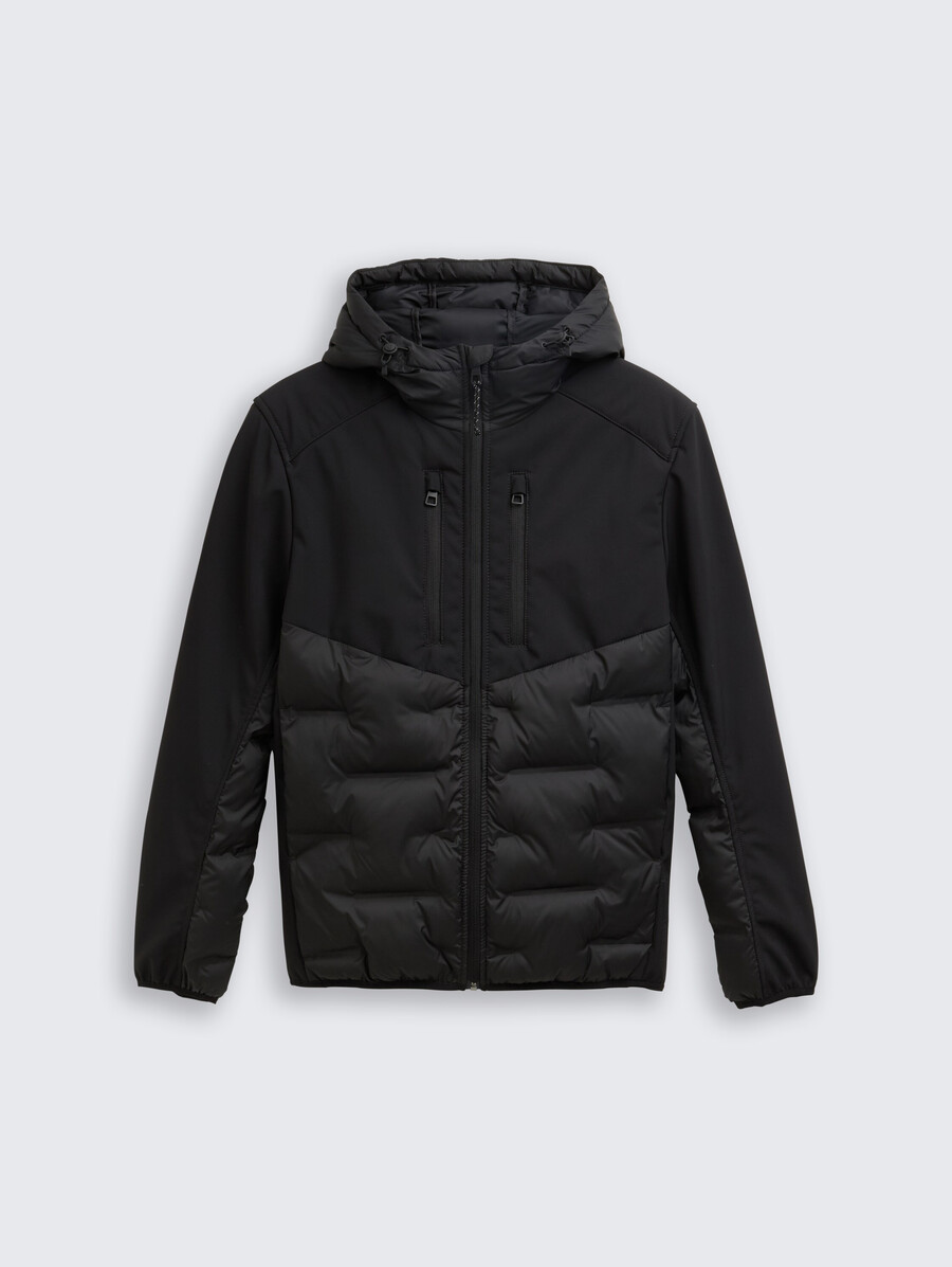 veste matelassée hybride avec capuche