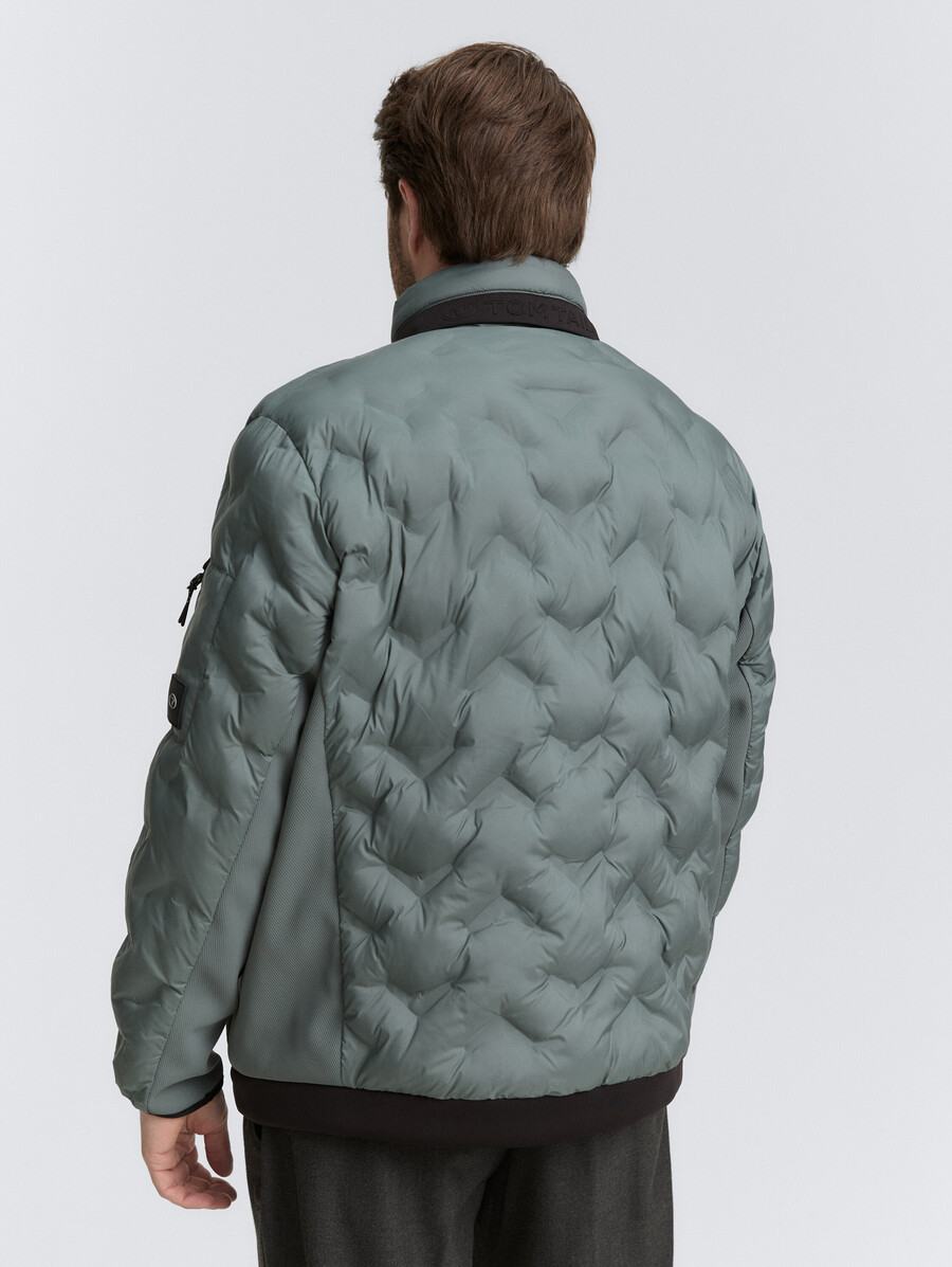 grande taille - veste matelassée légère hybride avec capuche escamotable