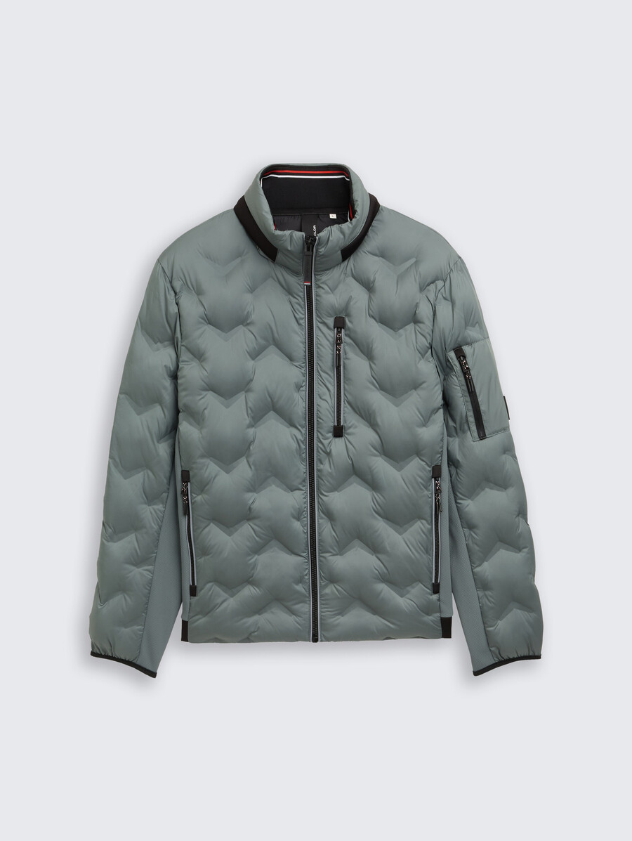 veste matelassée hybride avec capuche escamotable