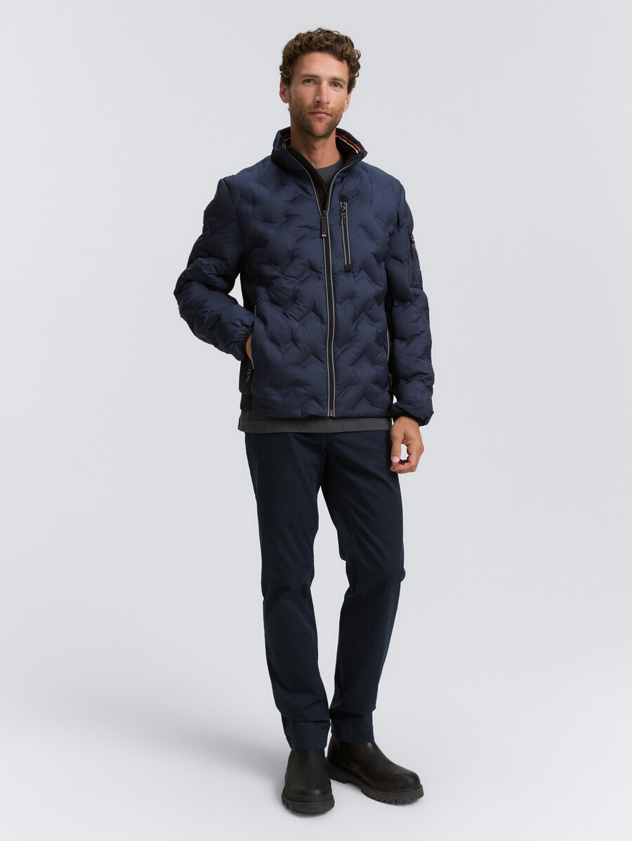 veste matelassée hybride avec capuche escamotable