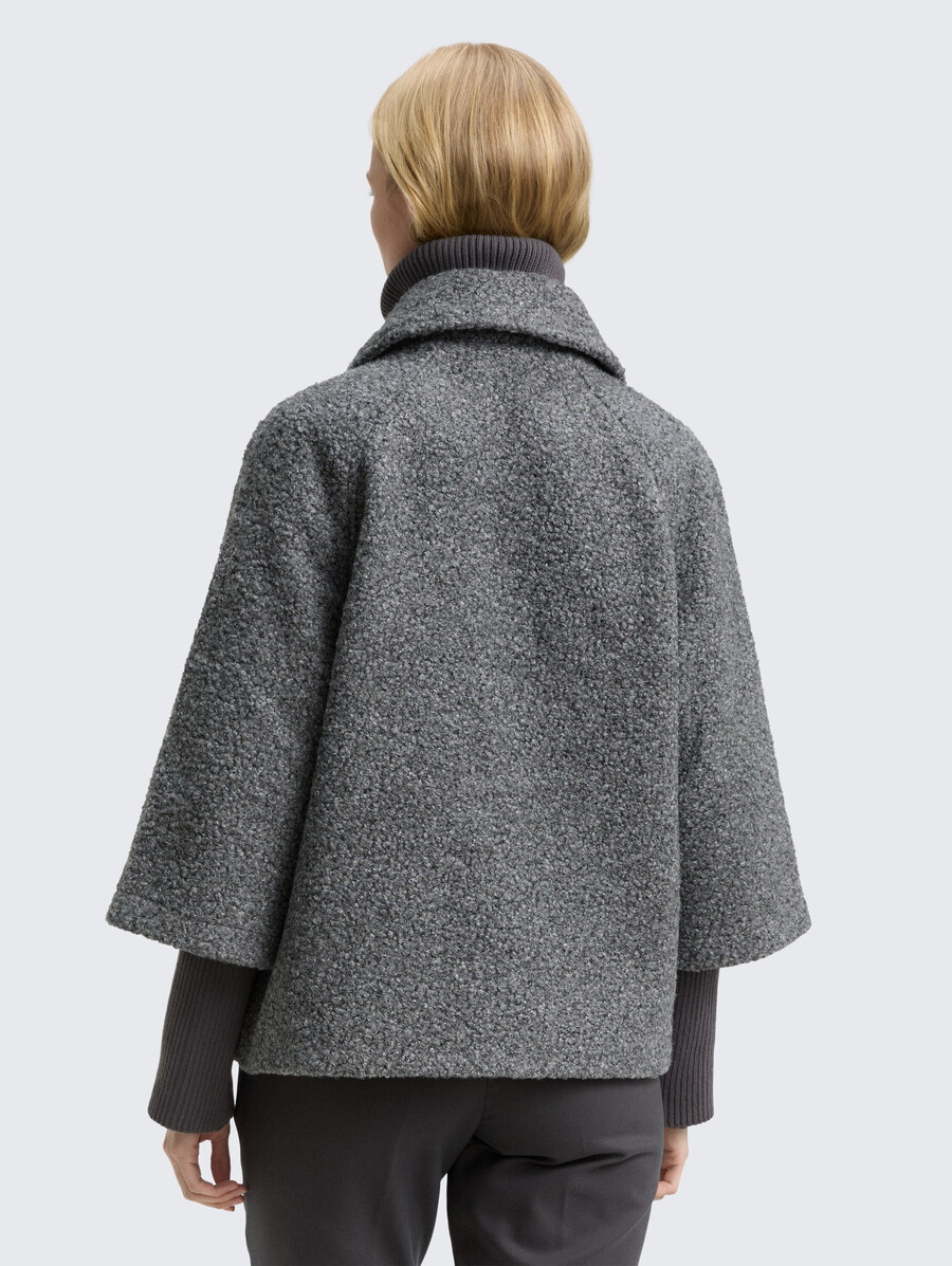 veste cape bouclée au look 2 en 1