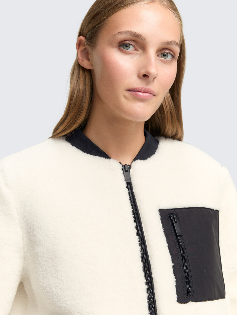 veste teddy à col aviateur