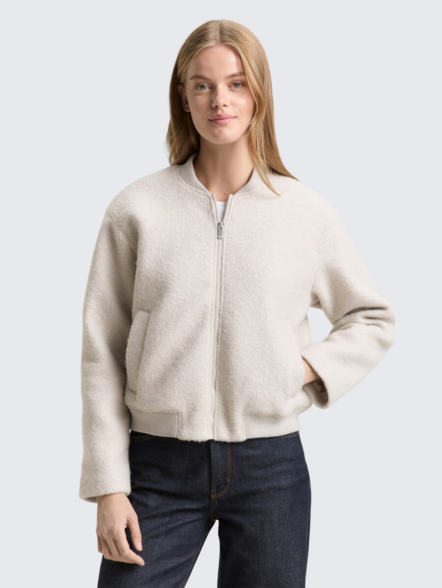 blouson aviateur en bouclé
