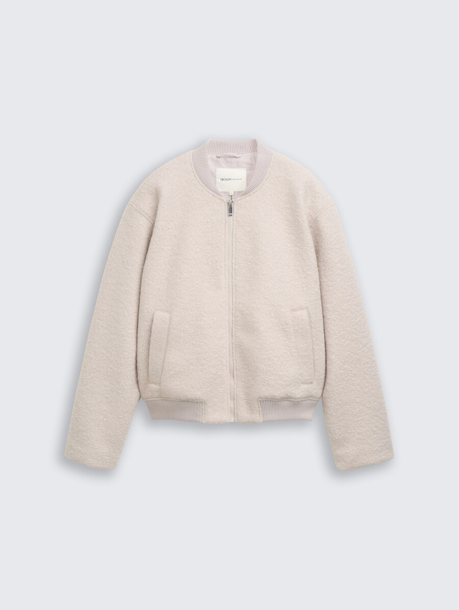 blouson aviateur en bouclé