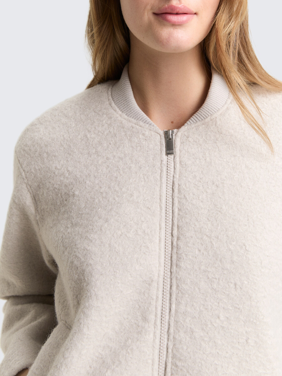 blouson aviateur en bouclé