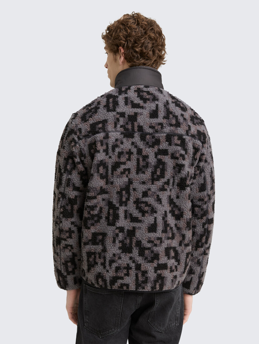 veste teddy à col montant