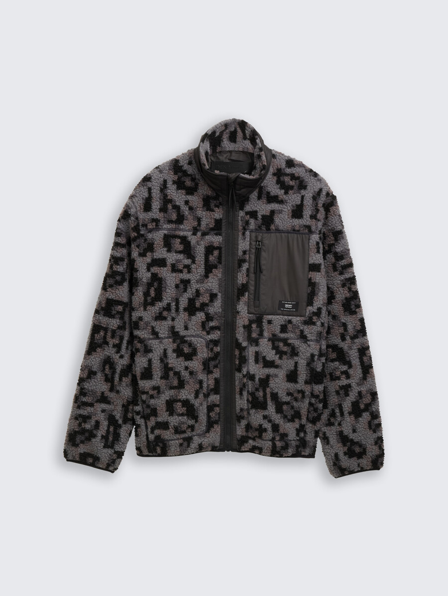 veste teddy à col montant