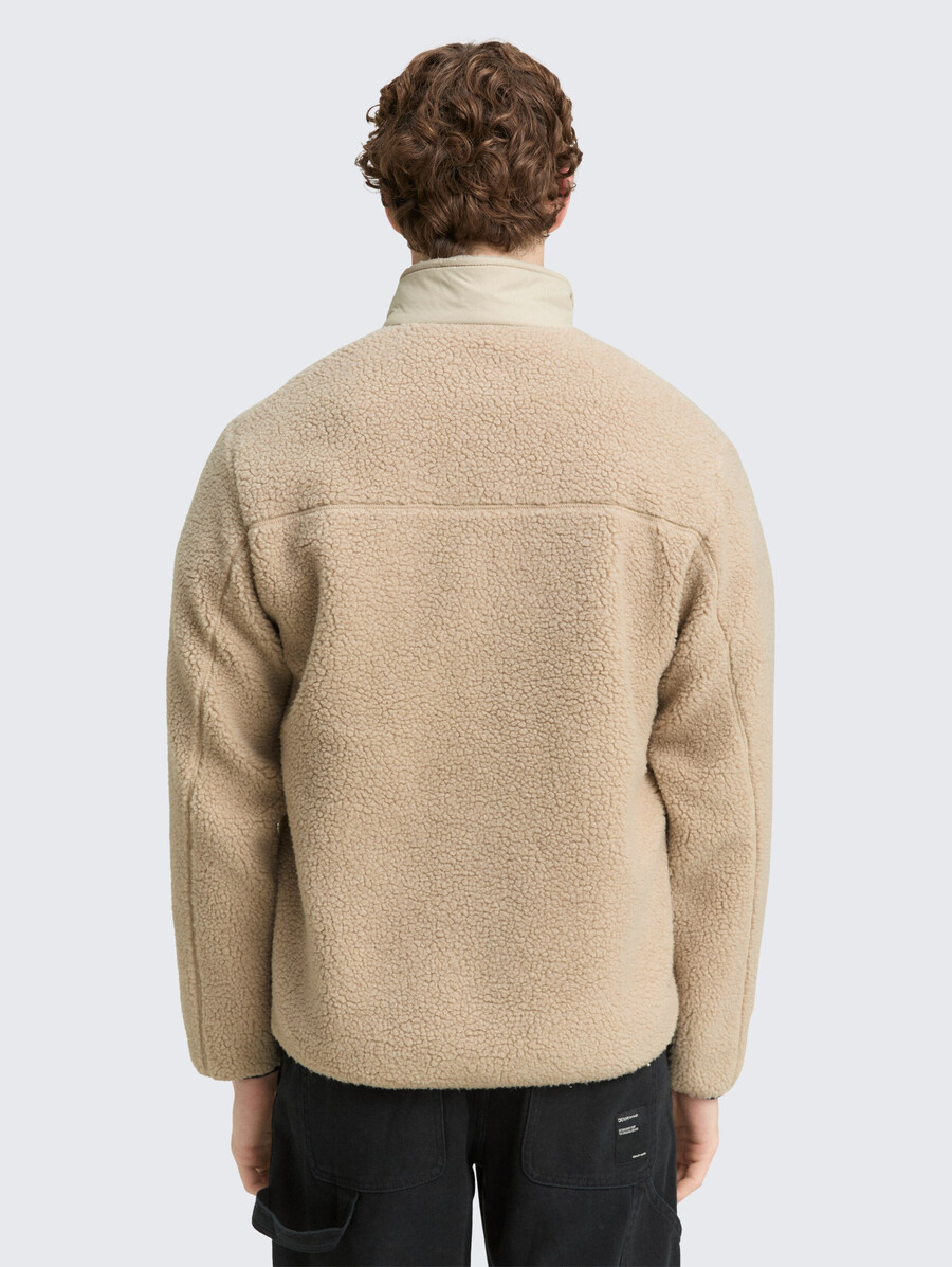 veste teddy à col montant