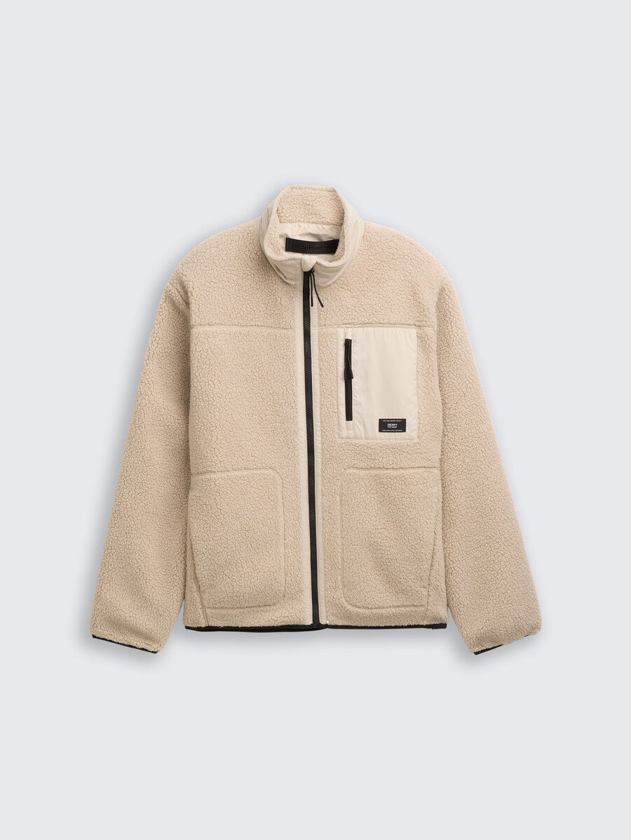 veste teddy à col montant