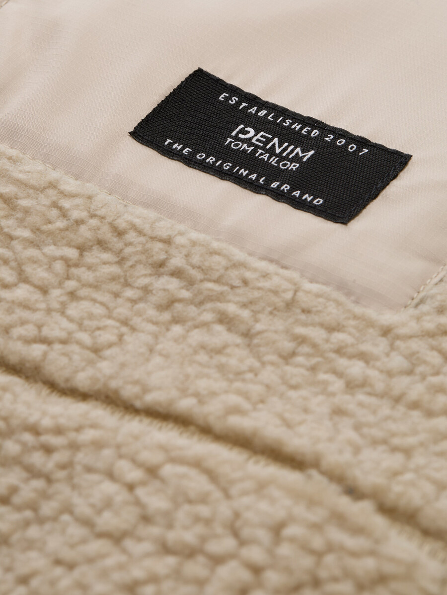 veste teddy à col montant