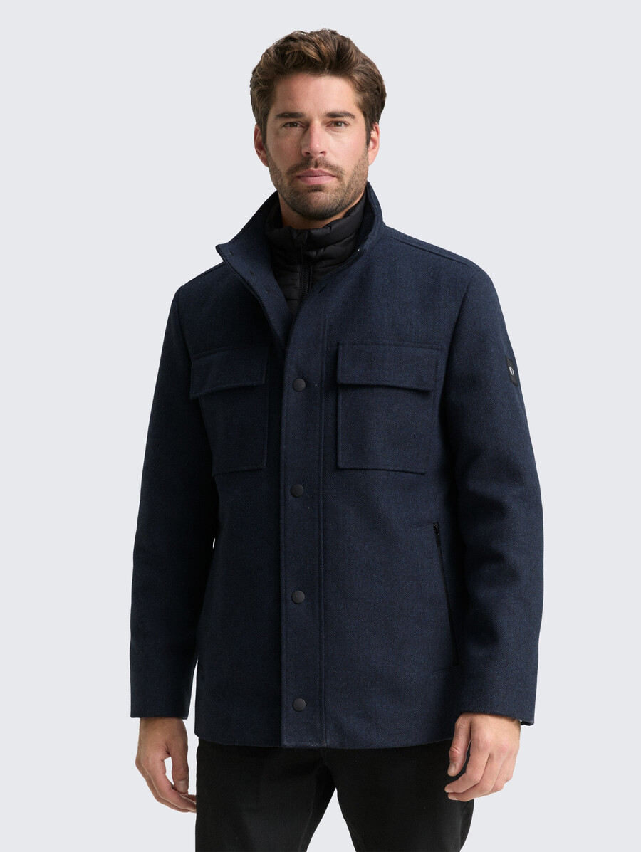 veste en laine 2 en 1 avec veste intérieure amovible