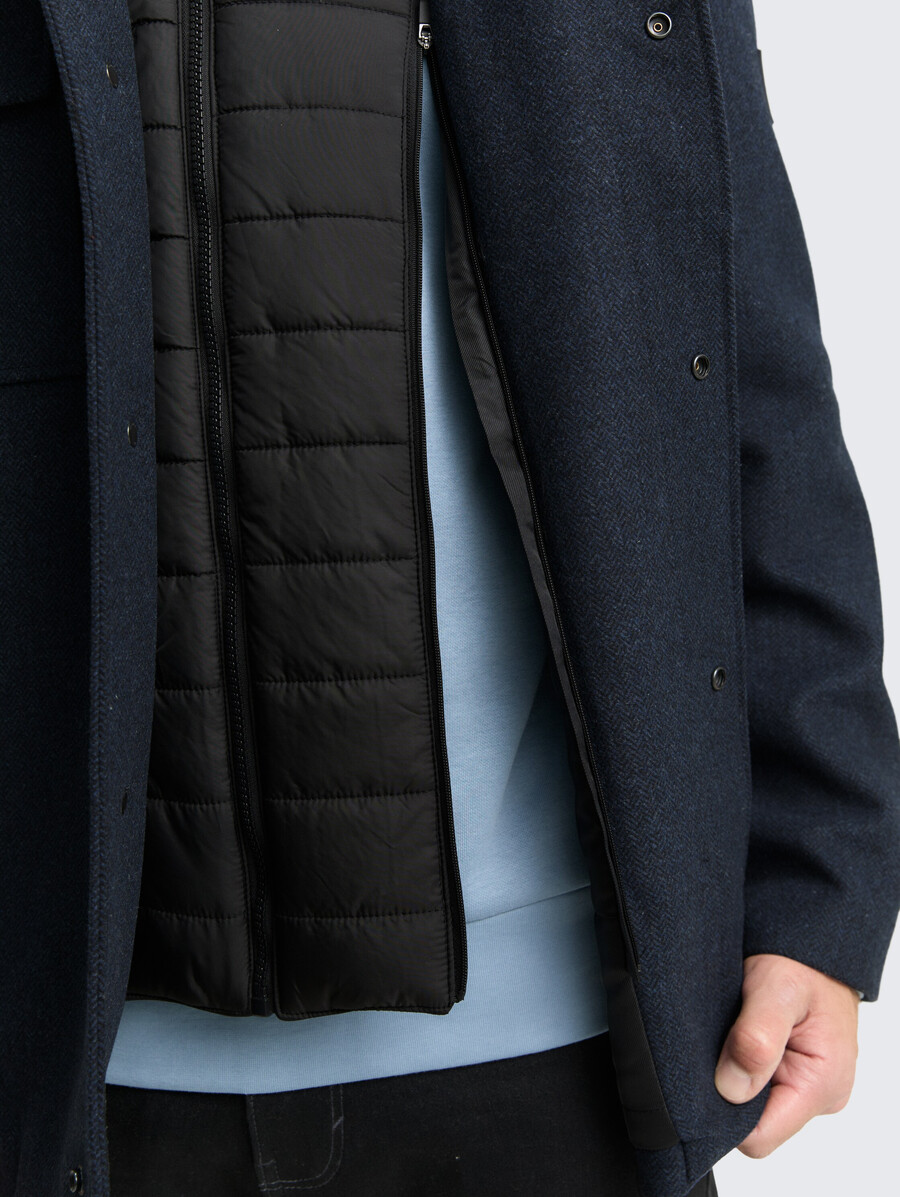 veste en laine 2 en 1 avec veste intérieure amovible