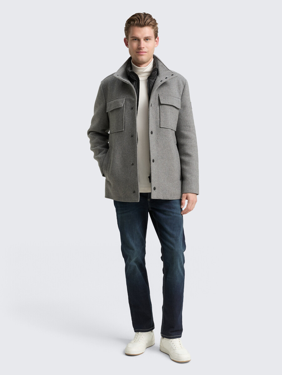 veste en laine 2 en 1 avec veste intérieure amovible
