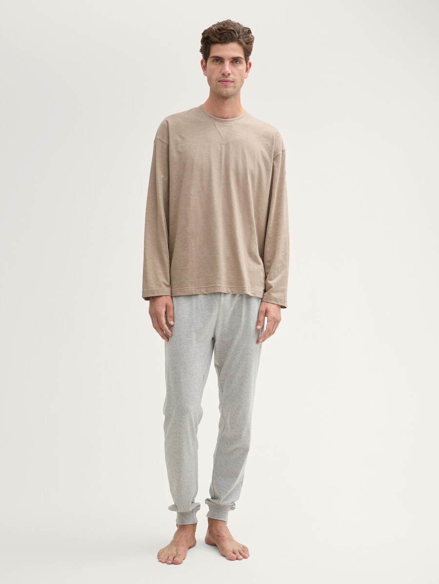 chemise à manches longues à laspect chiné