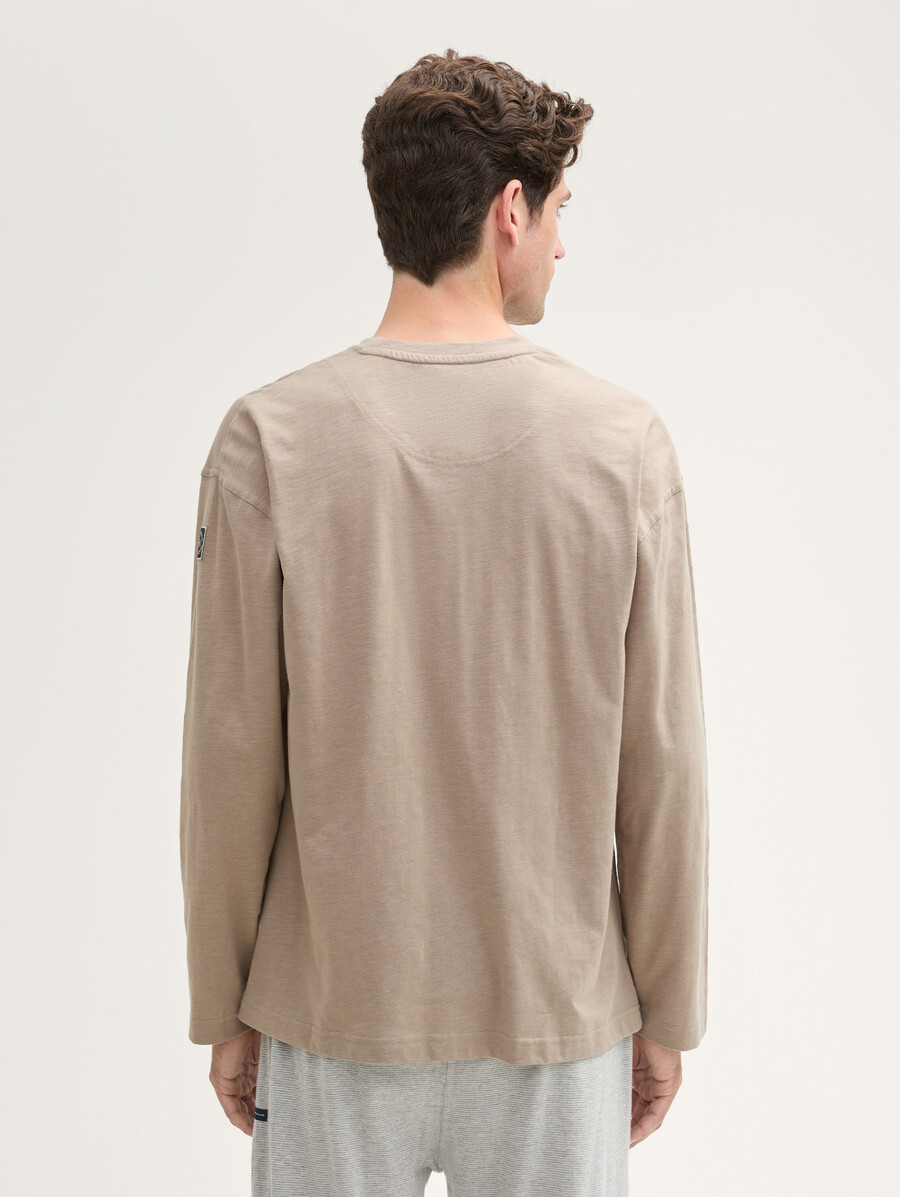 chemise à manches longues à laspect chiné