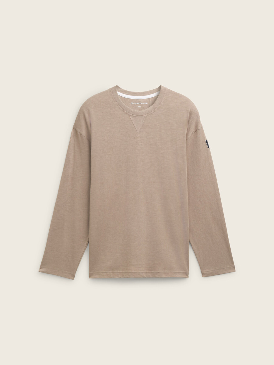 chemise à manches longues à laspect chiné