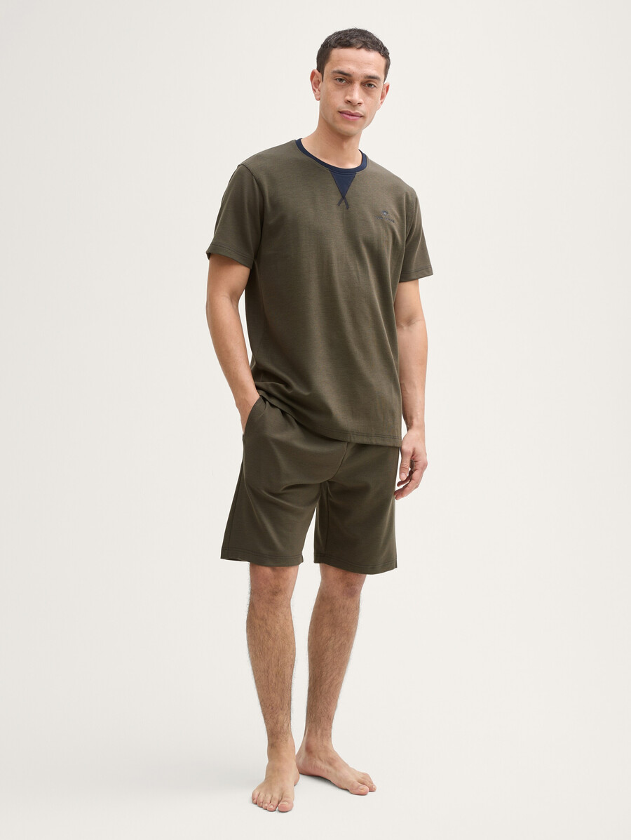 ensemble pyjama avec imprimé logo et cordon de serrage