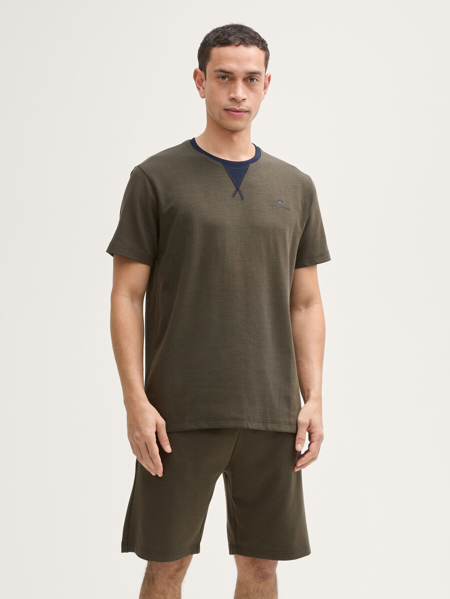 ensemble pyjama avec imprimé logo et cordon de serrage
