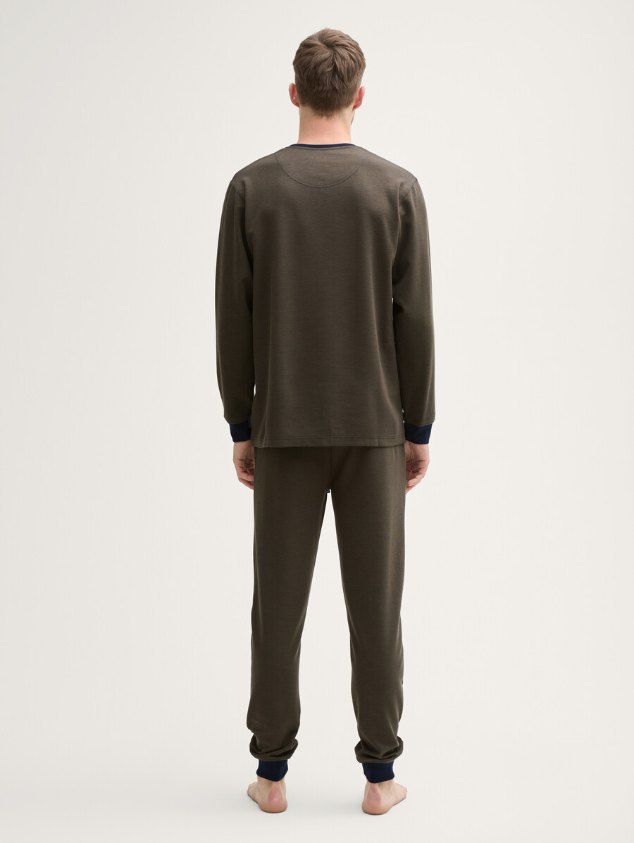 ensemble pyjama avec imprimé logo et cordon de serrage