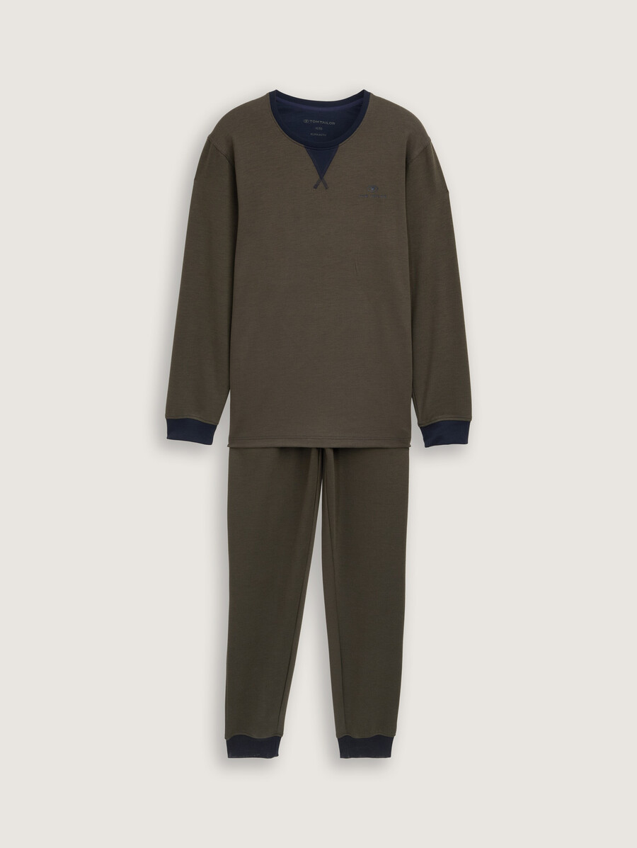 ensemble pyjama avec imprimé logo et cordon de serrage